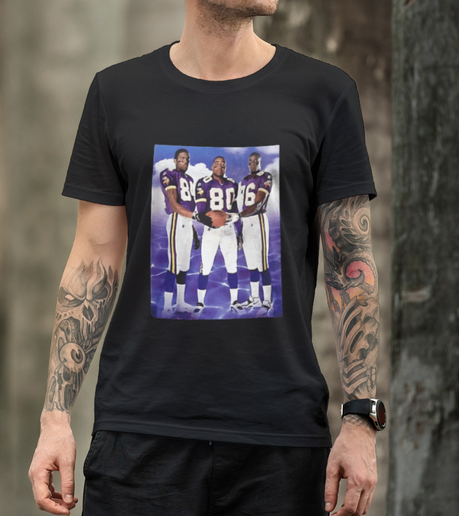 Randy Moss Cris Carter Jake Reed Minnesota Vikings Legendary Trio Football Players T-Shirt