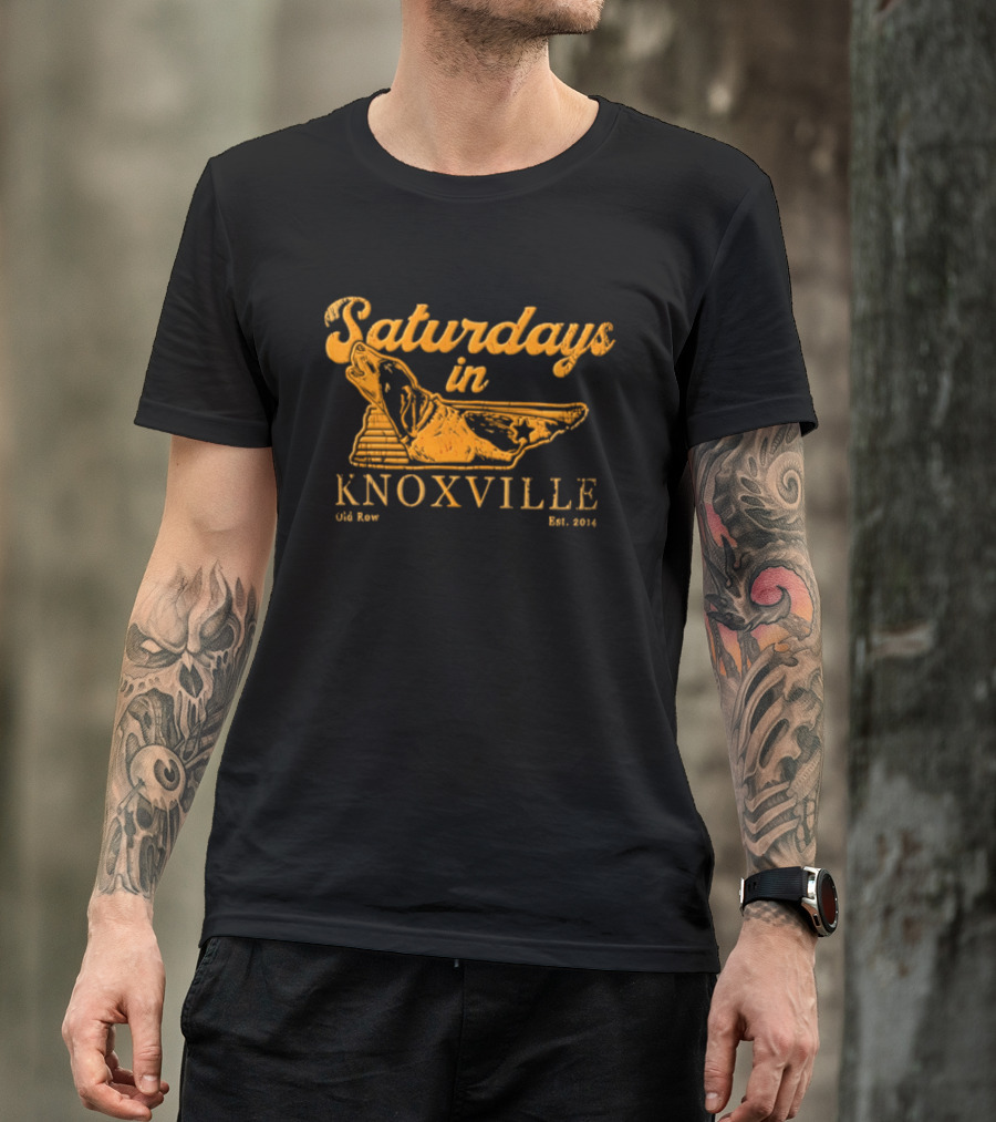 Saturdays In Knoxville Old Row 2014 Howling Dog Tennessee State T-Shirt
