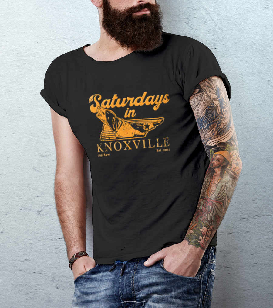 Saturdays In Knoxville Old Row 2014 Howling Dog Tennessee State T-Shirt