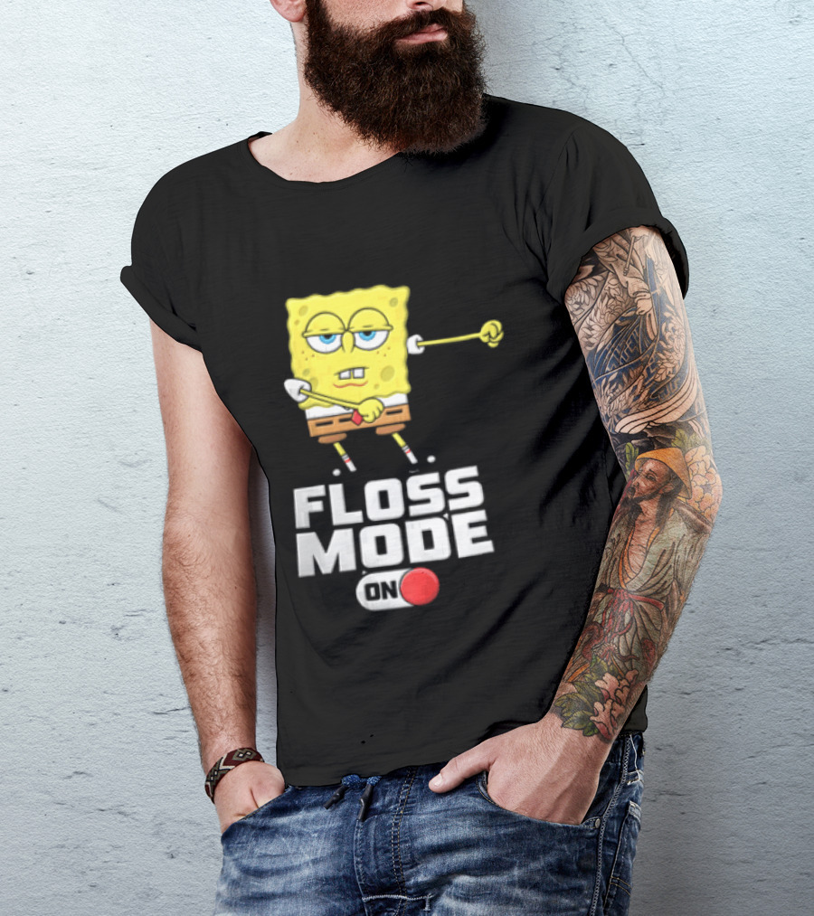 Squarepants Floss Mode On With Dabbing T-Shirt