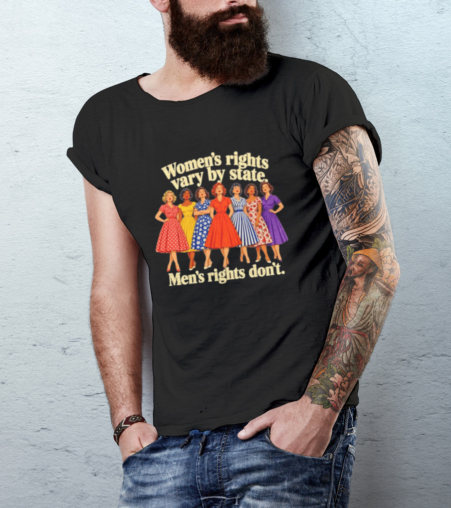 Women's Rights Vary By State Men's Rights Don't Vintage Dresses T-Shirt
