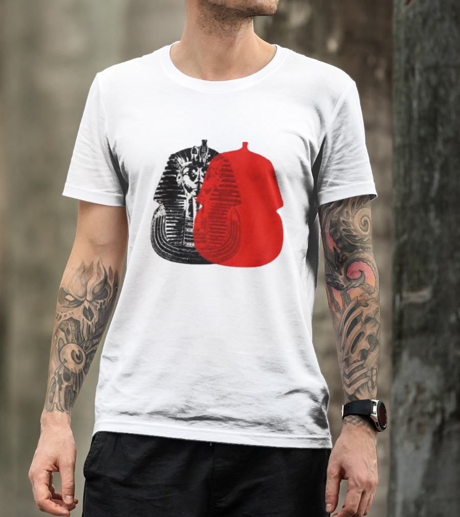 Pyramids Half Marathon Store The Tut Edit Egyptian Pharaoh Mask T-Shirt