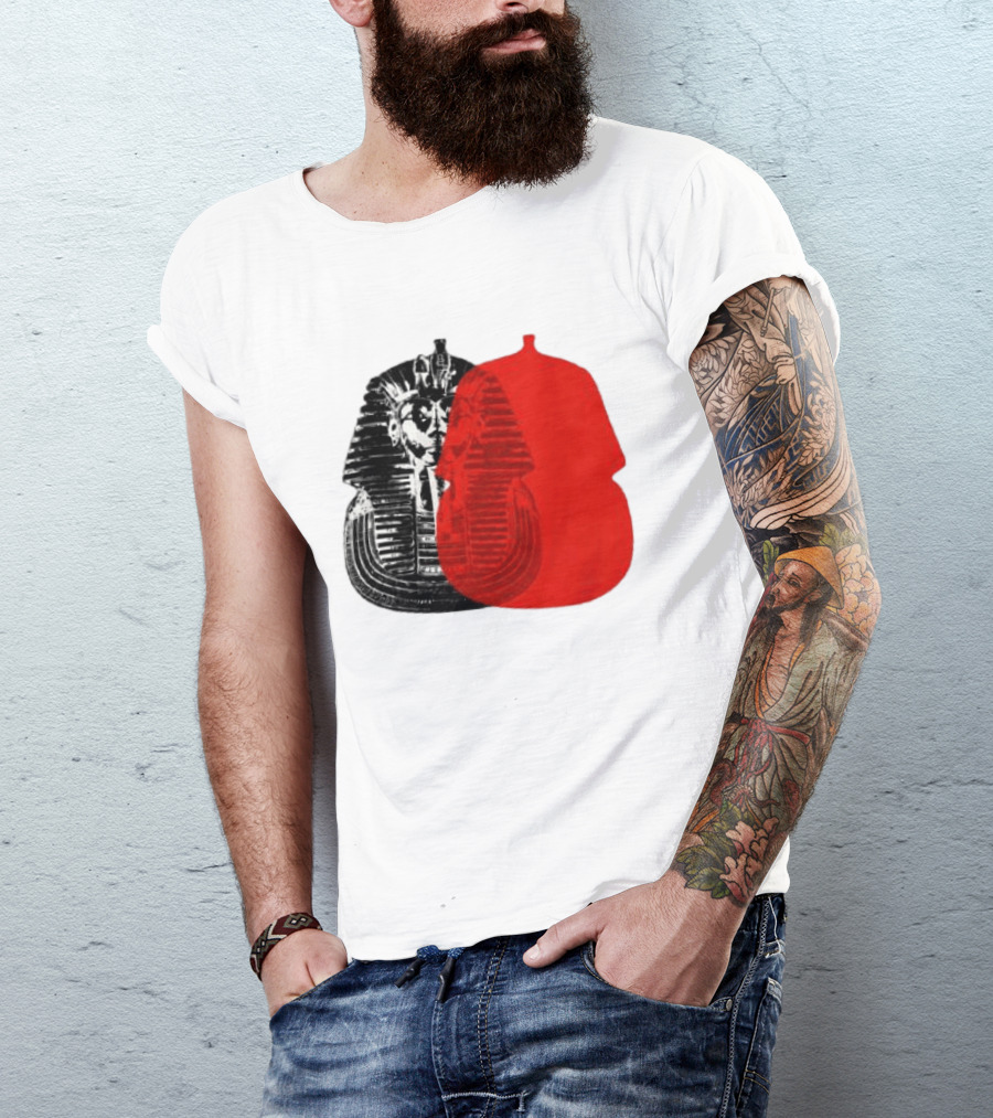Pyramids Half Marathon Store The Tut Edit Egyptian Pharaoh Mask T-Shirt
