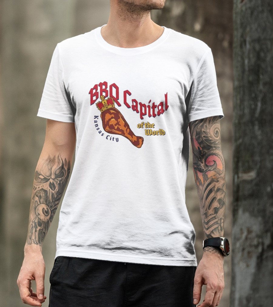 Kansas City BBQ Capital Of The World Crowned Barbecue Leg T-Shirt