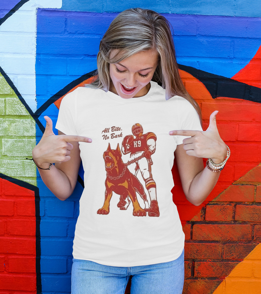 Kenneth Walker III K9 All Bite No Bark Football Player And Dog T-Shirt