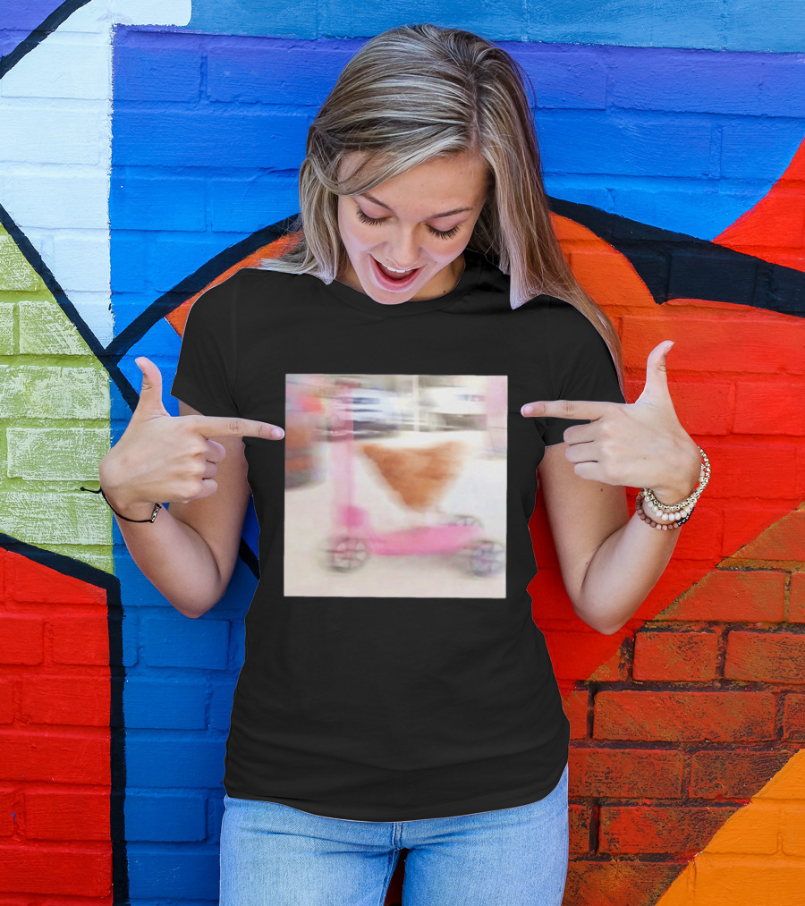 Chicken Riding Pink Scooter T-Shirt