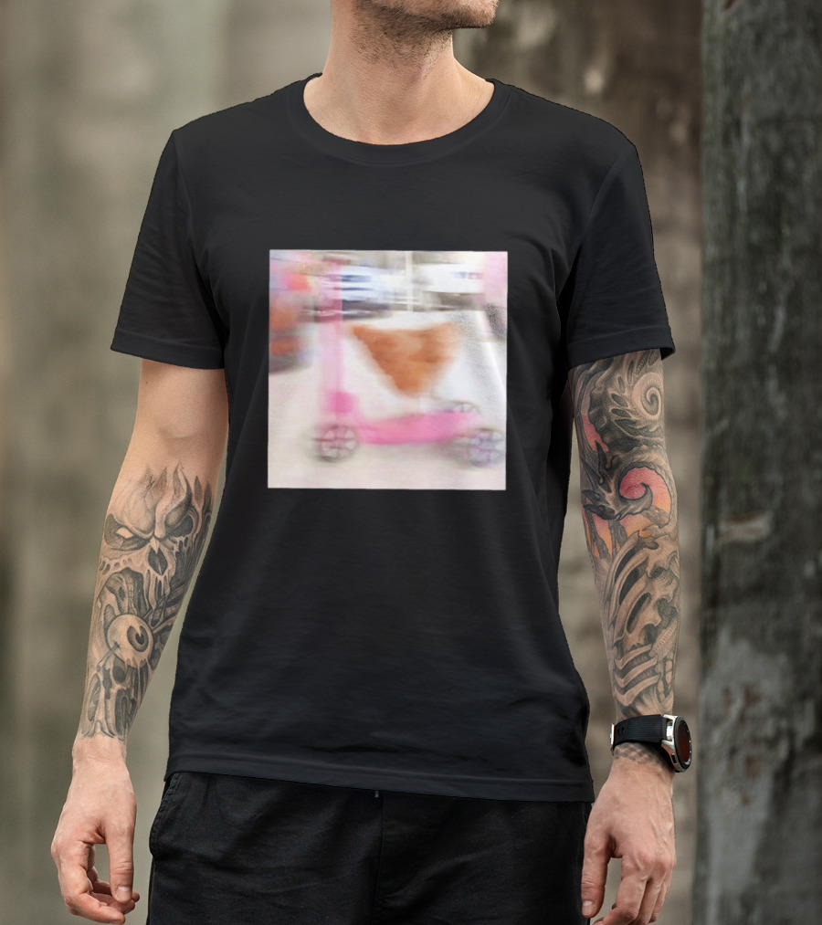 Chicken Riding Pink Scooter T-Shirt