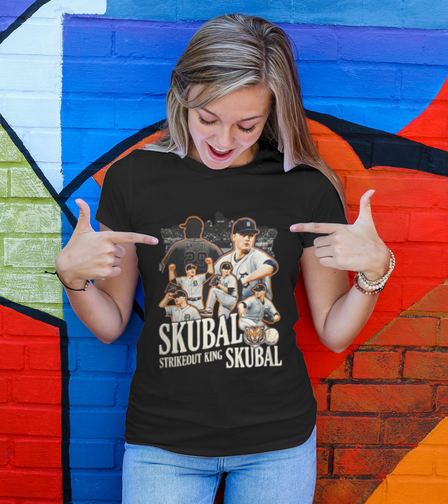 Detroit Tigers Skubal Strikeout King Baseball Pitcher Tiger T-Shirt