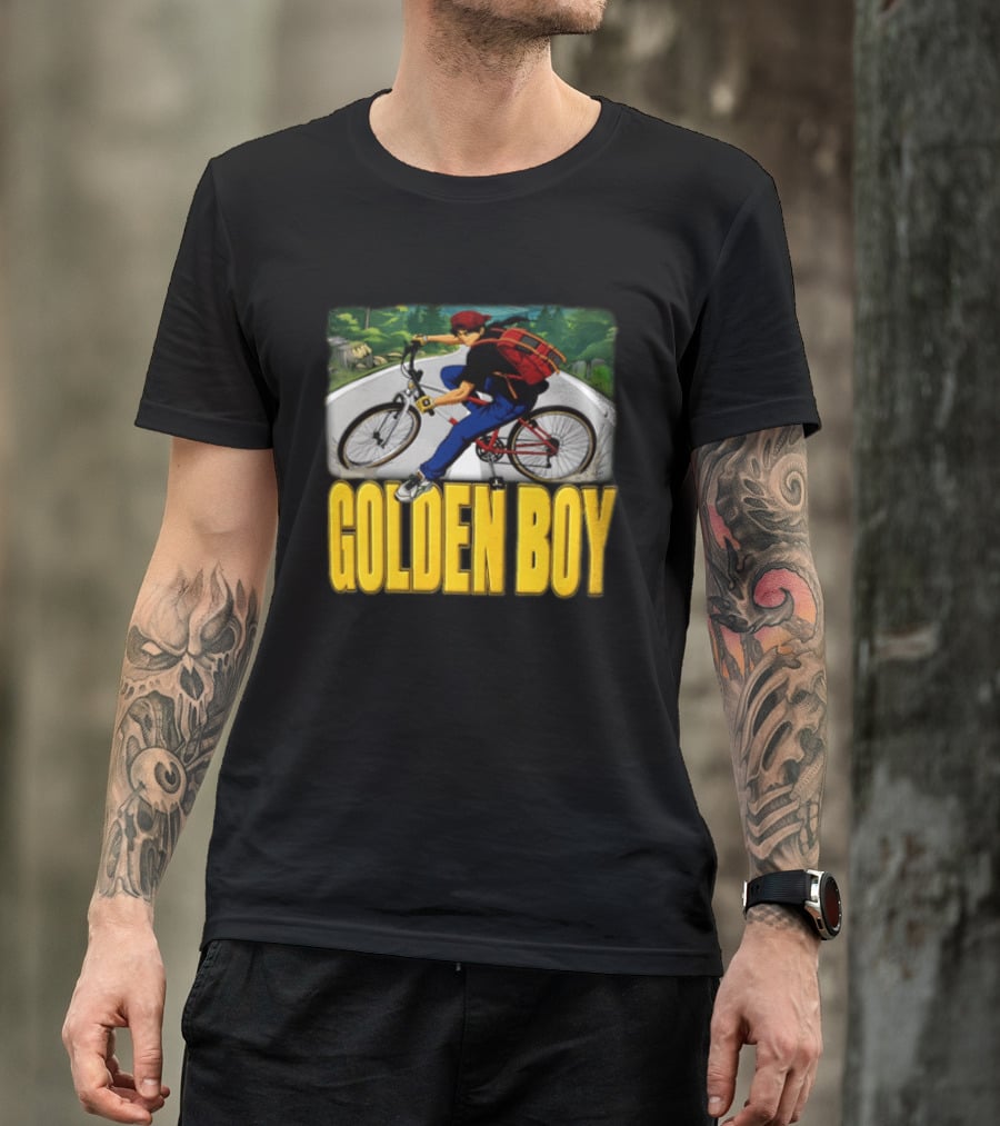 Golden Boy Kintaro Oe 1995 2025 Anime Boy Riding Bicycle Backpack T-Shirt