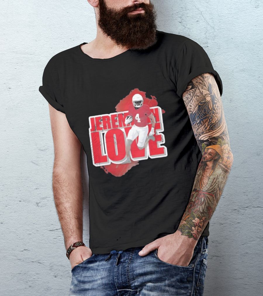 Jeremiyah Love Arizona Cardinals Football Number 4 Player T-Shirt