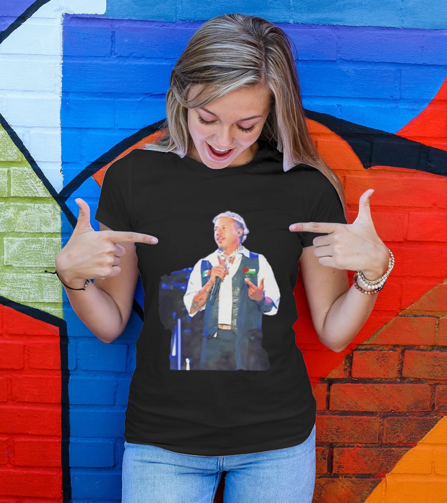 Macklemore Live Performance Vest With Flag Patches T-Shirt