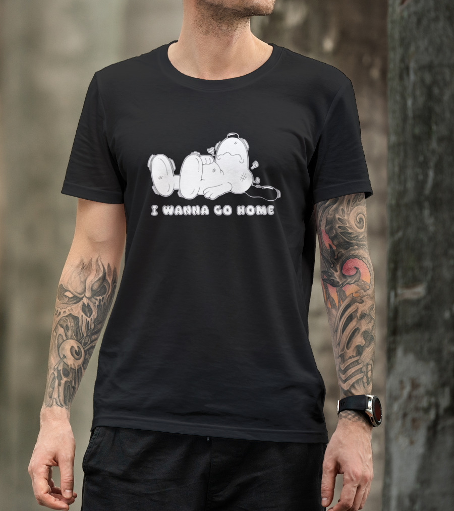 Peanuts Snoopy I Wanna Go Home Charlie Brown T-Shirt