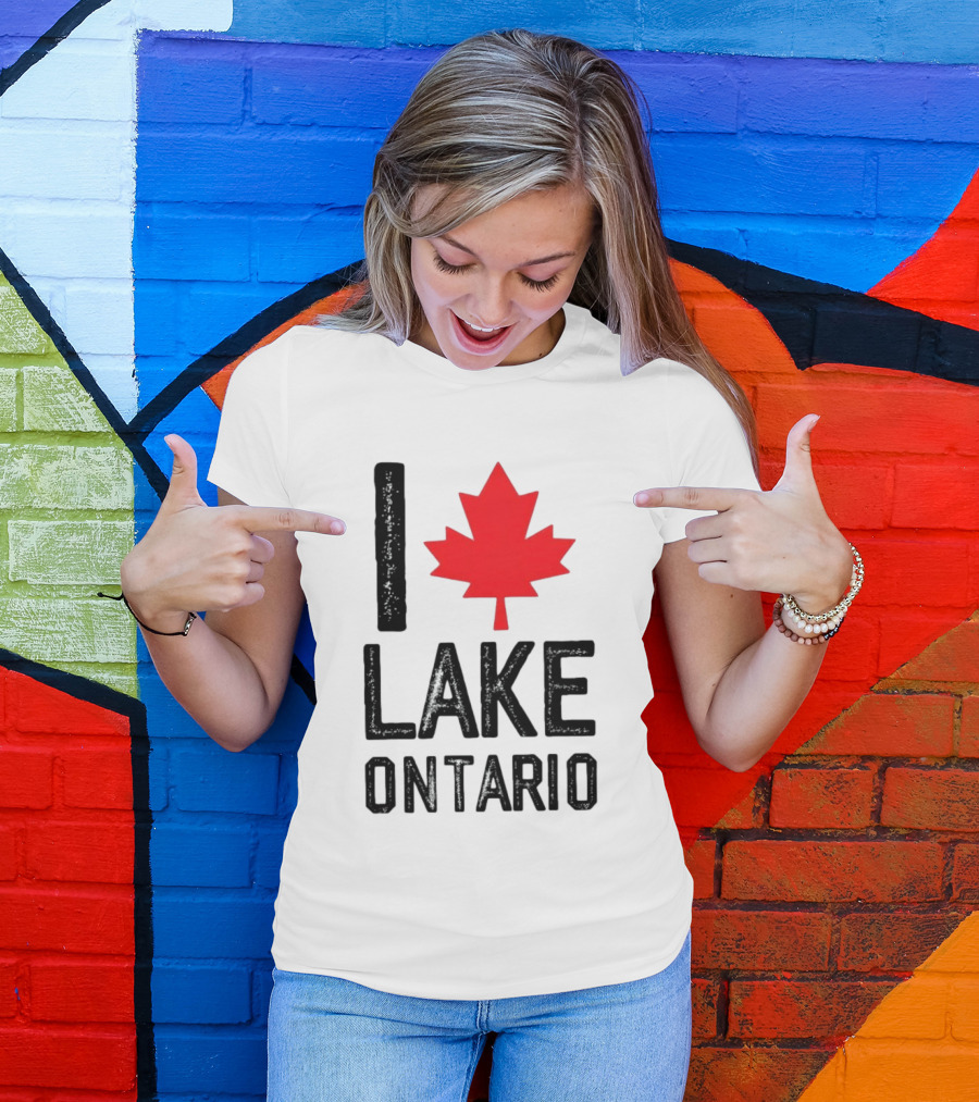 I Love Lake Ontario Maple Leaf Canada T-Shirt