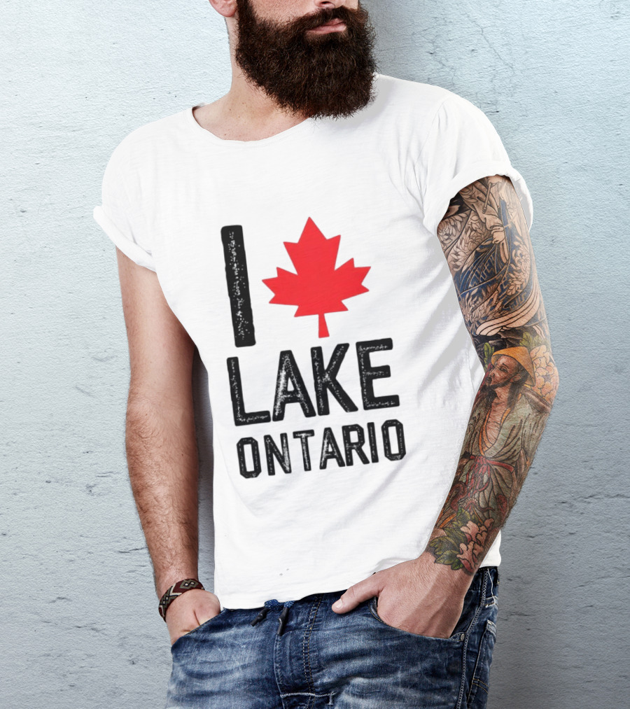 I Love Lake Ontario Maple Leaf Canada T-Shirt