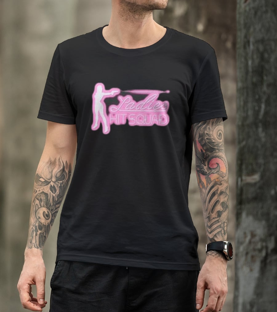 Corteiz Store Ladies Hit Squad Baby Silhouette Pink Neon T-Shirt