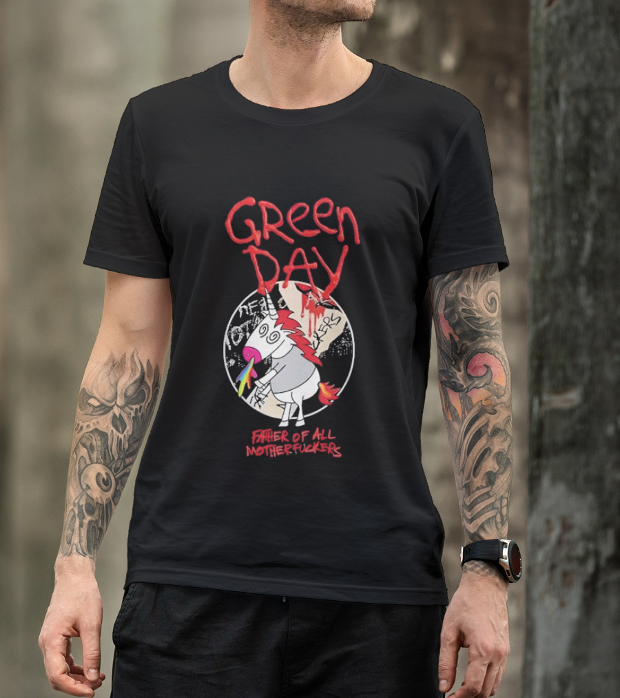 Green Day Father Of All Motherfuckers Unicorn Rainbow Cupcake T-Shirt