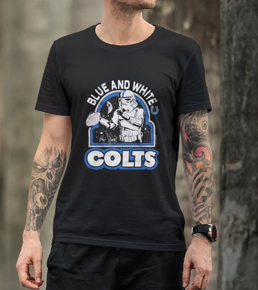 Blue And White Colts Star Wars Stormtroopers T-Shirt