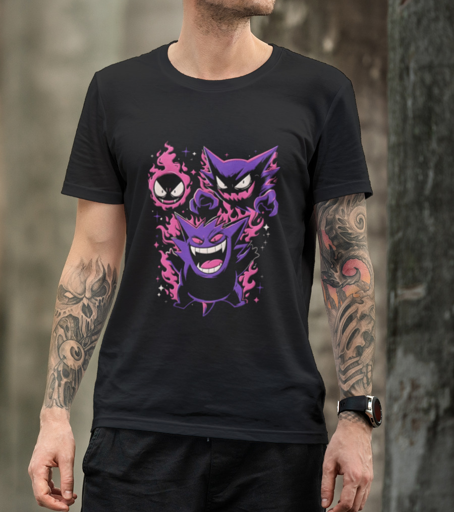 Terror Gang Gengar Haunter Gastly Pokemon Flame T-Shirt