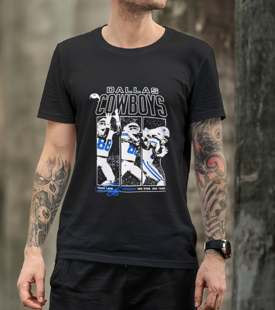 Dallas Cowboys CeeDee Lamb 88 One Star One Team T-Shirt
