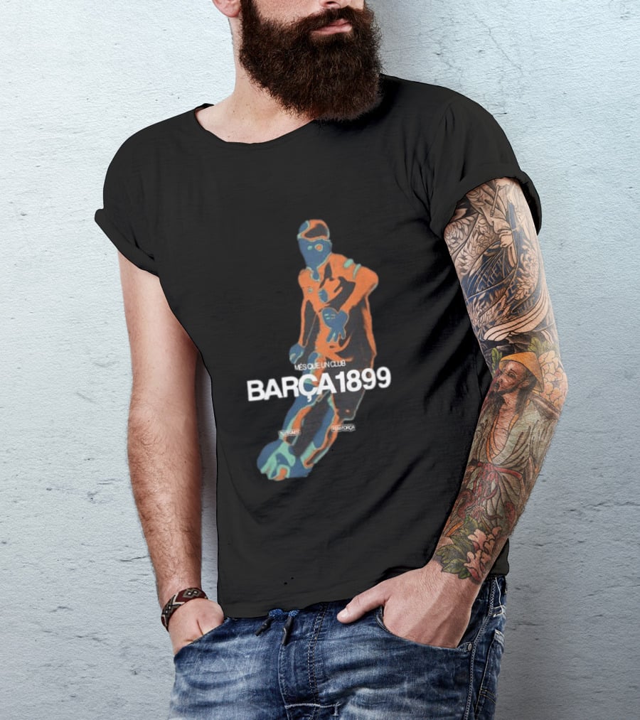 BARÇA 1899 Més Que Un Club Vibrant Black Pulse Player FCBarcelona T-Shirt