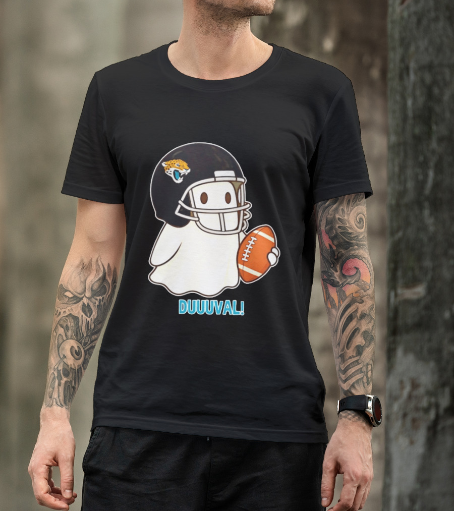Jacksonville Jaguars Ghost Football Duuuval Halloween 2026 T-Shirt