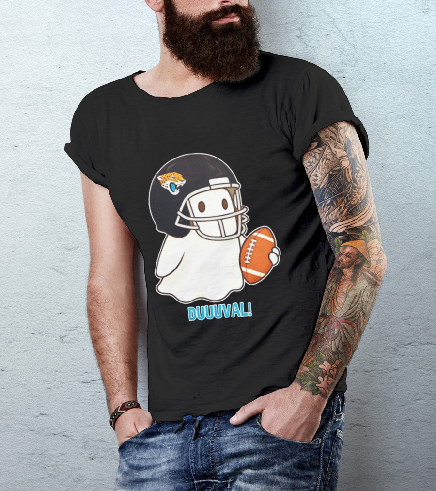 Jacksonville Jaguars Ghost Football Duuuval Halloween 2026 T-Shirt