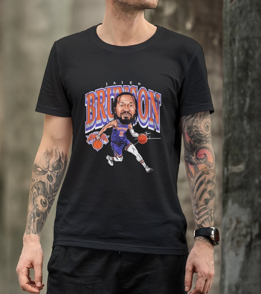 Jalen Brunson 11 New York Knicks Basketball Cartoon T-Shirt