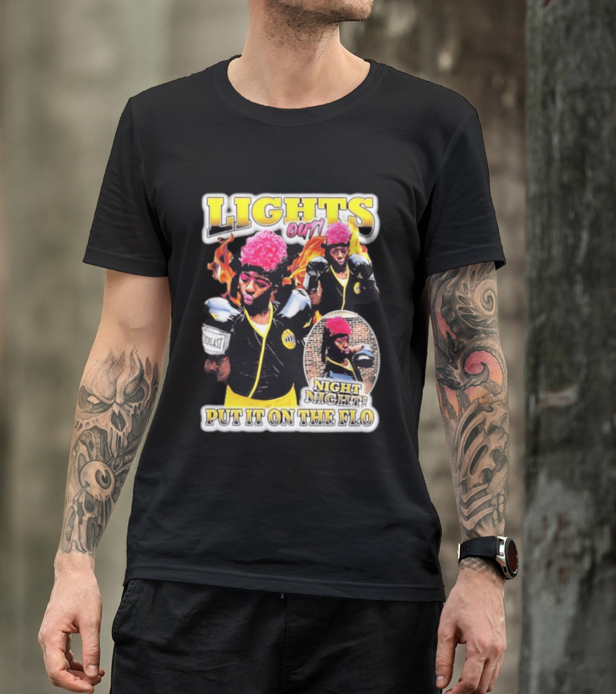 Laquanda Lights Out Night Night Put It On The Flo Boxing Gloves T-Shirt