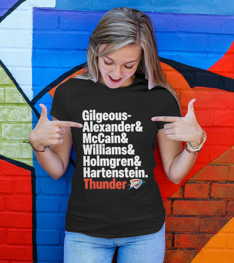 Oklahoma City Thunder 2026 Gilgeous Alexander McCain Williams Holmgren Hartenstein T-Shirt