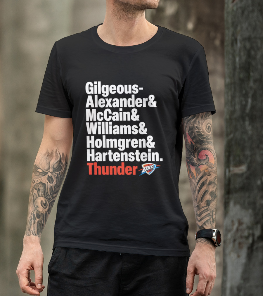 Oklahoma City Thunder 2026 Gilgeous Alexander McCain Williams Holmgren Hartenstein T-Shirt
