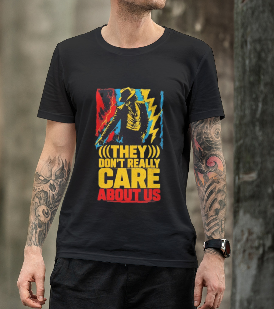 They Don't Really Care About Us Michael Jackson Iconic Pose Lightning T-Shirt