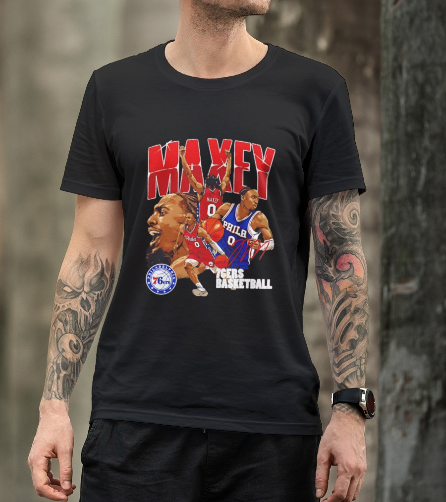 Tyrese Maxey Philadelphia 76ers Collage T-Shirt