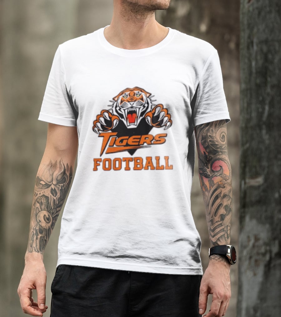 Tigers Football Sports Team Fierce Mascot Claw T-Shirt
