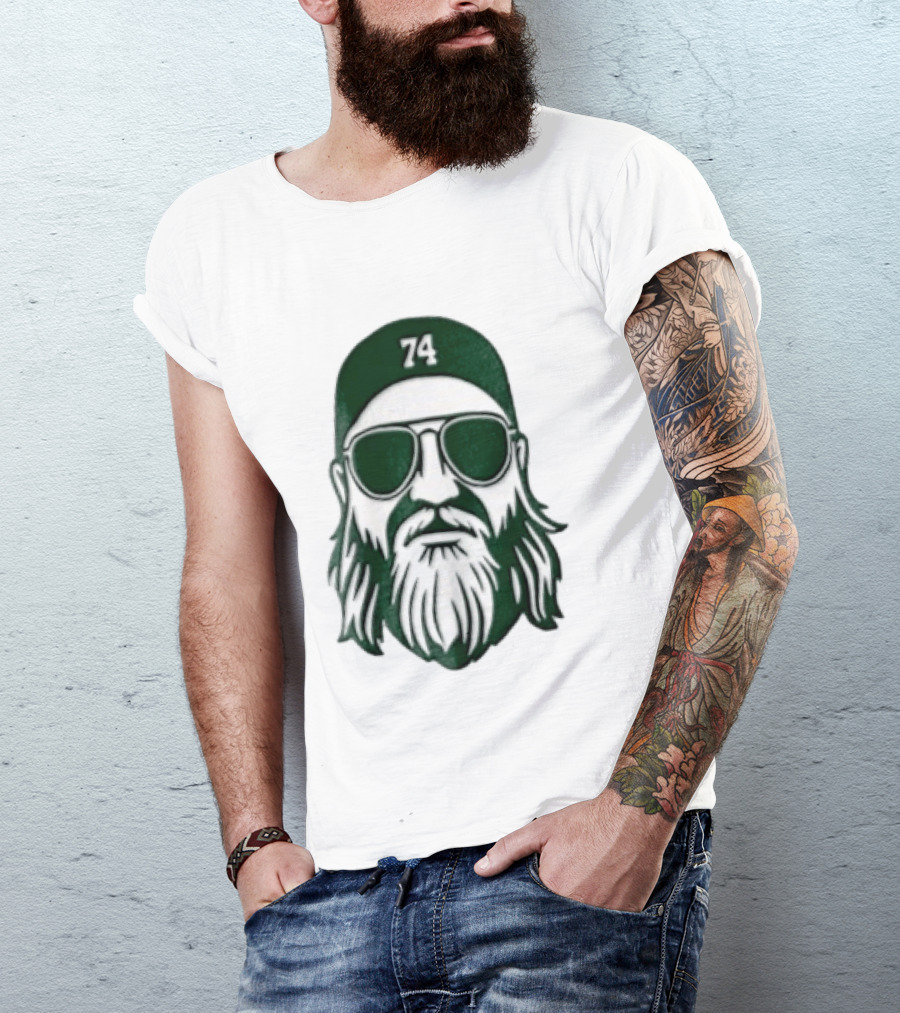 Bearded Man Sunglasses Hat 74 T-Shirt