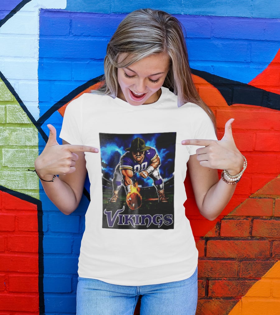 Vikings Ivan Pace Jr Muscular Football Player 00 Powerful Athletic Figure T-Shirt