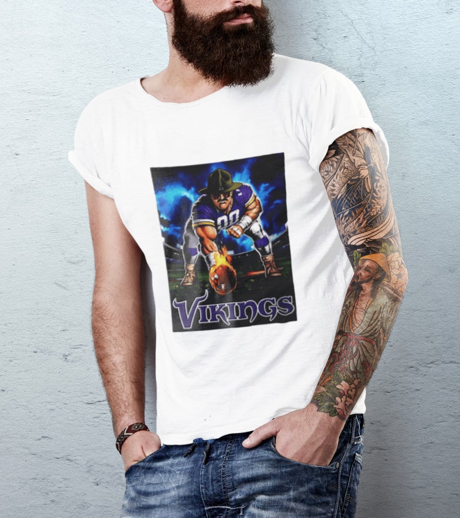 Vikings Ivan Pace Jr Muscular Football Player 00 Powerful Athletic Figure T-Shirt