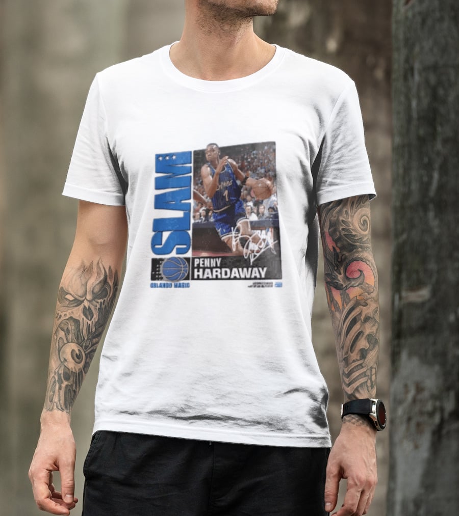 SLAM Top 500 Penny Hardaway Basketball Orlando Magic Jersey T-Shirt