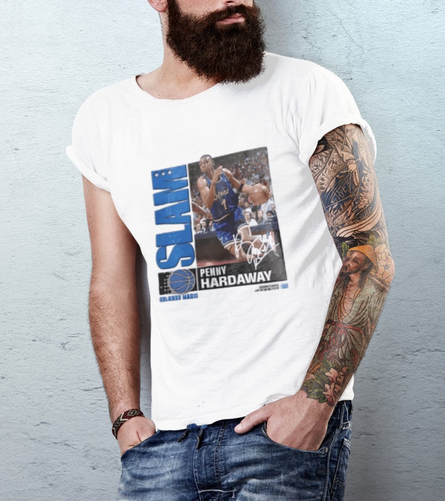 SLAM Top 500 Penny Hardaway Basketball Orlando Magic Jersey T-Shirt