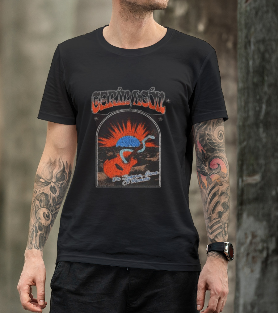 Carin Leon De Sonora Para El Mundo Guitar Sunrise T-Shirt