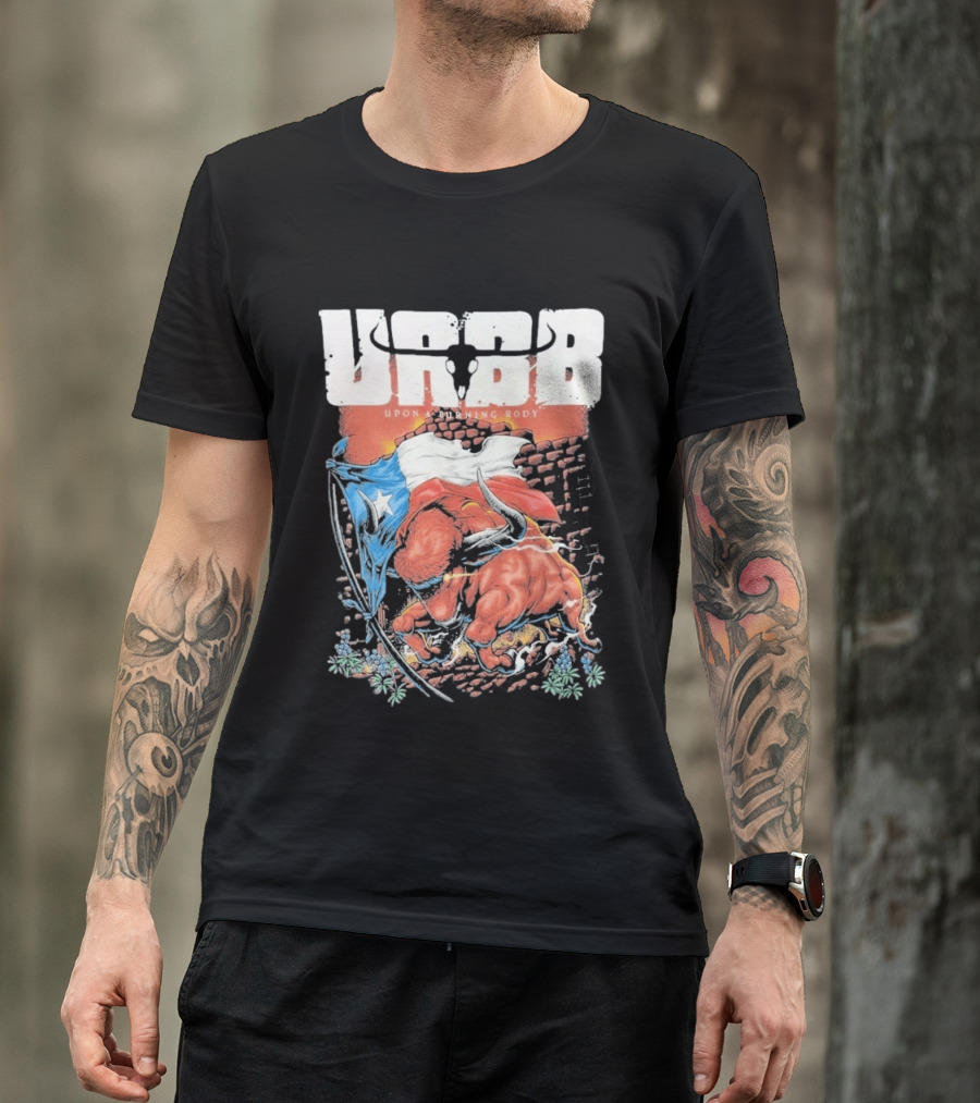 Upon A Burning Body URBB Bull Flag Texas T-Shirt