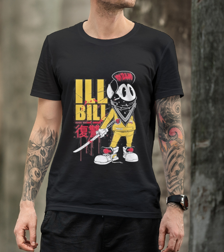 Ill Bill Redrat Illicit Drippy Character With Red And Yellow Details T-Shirt