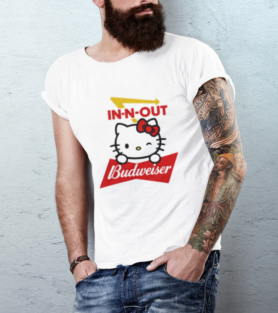 Hello Kitty In N Out Budweiser Combo T-Shirt