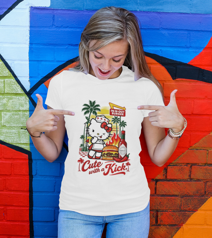 Hello Kitty In N Out Tabasco Cutie With A Kick Burger T-Shirt