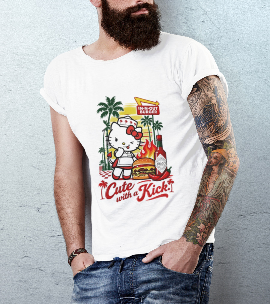 Hello Kitty In N Out Tabasco Cutie With A Kick Burger T-Shirt
