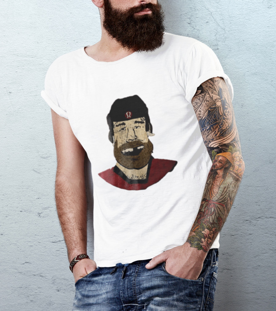 Lululemon Brent Burns Cartoon Hockey Player Missing Teeth T-Shirt