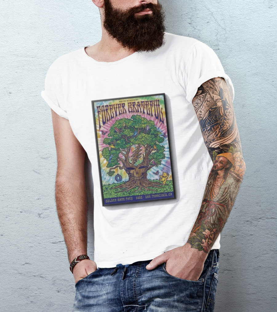 Forever Grateful Rainbow Tree Golden Gate Park 2026 San Francisco T-Shirt