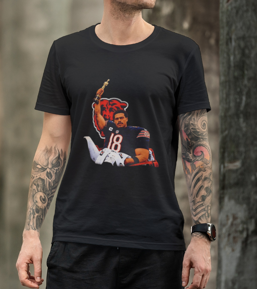 Caleb Williams Chicago Bears Oscar Meme Insight With Iconic Pose And Team Concept T-Shirt