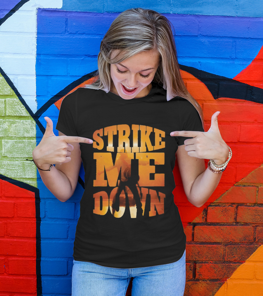 Charles Wesley Godwin Strike Me Down Burnt Orange Cowboy T-Shirt