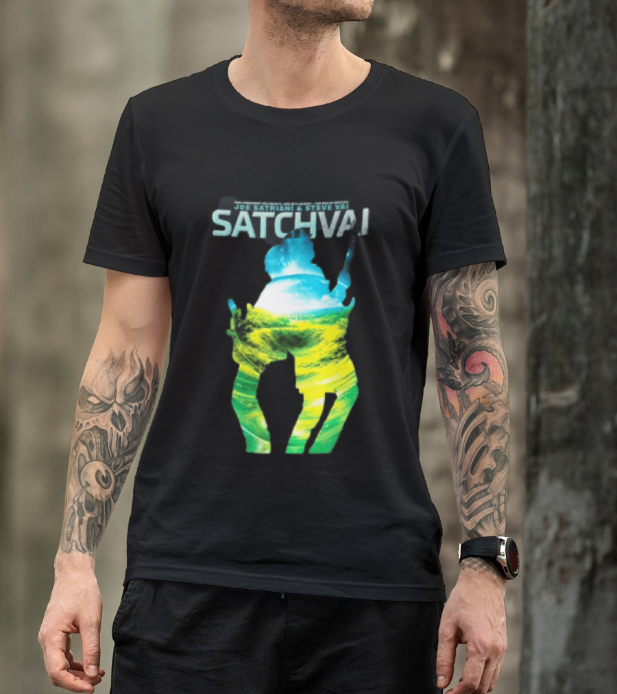 Joe Satriani Steve Vai Satch Vai Legendary Guitarists The Sea Of Emotion T-Shirt