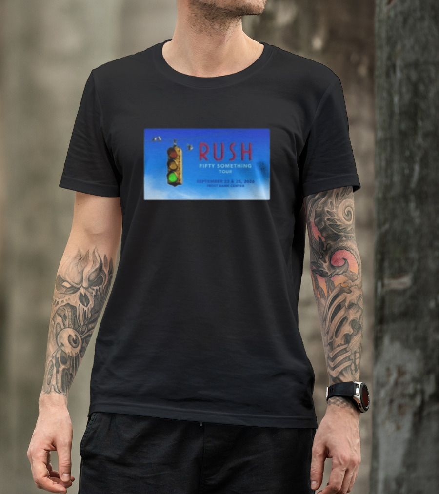 Rush Fifty Something Tour San Antonio TX September 23 25 2026 Frost Bank Center Concert T-Shirt